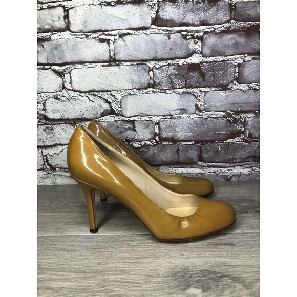 Kate Spade Camel Patent Leather Pump Dress High Heels Women’s Sz 7.5B US/38EU - Picture 6 of 16